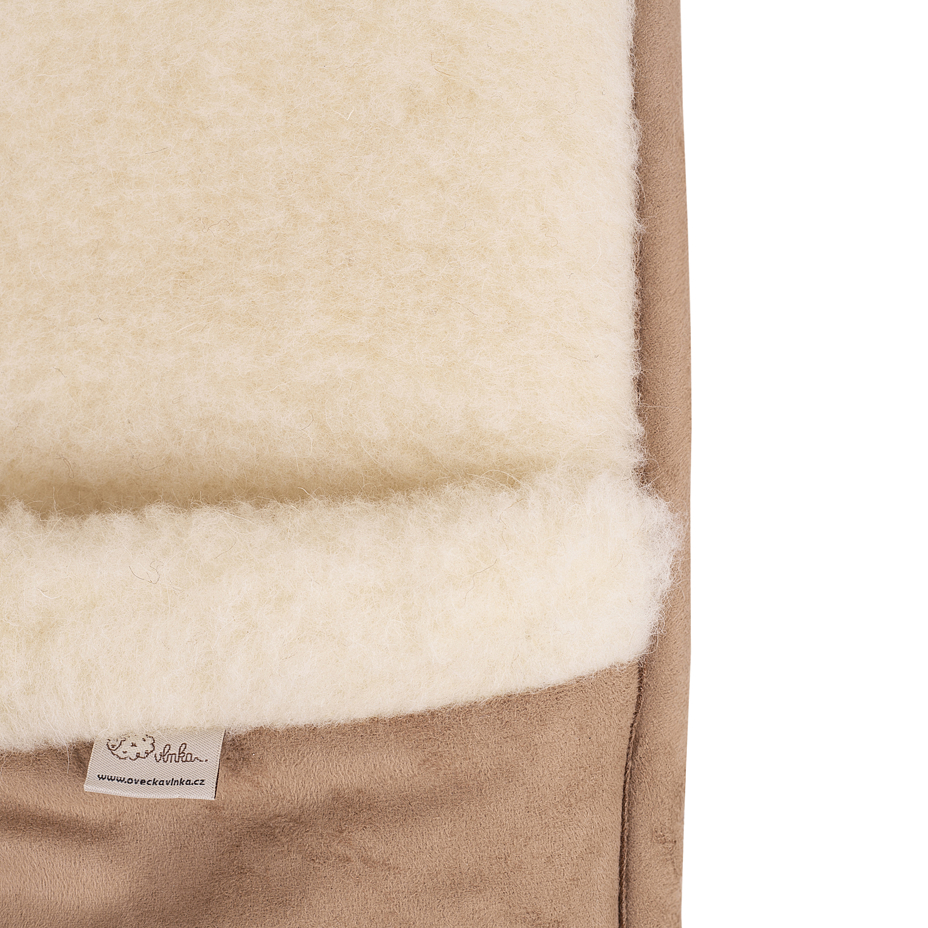 Schapenwollen voetenwarmer laag, bruin