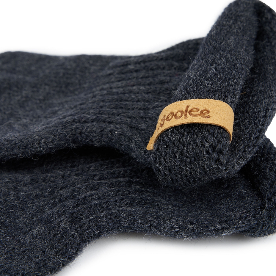 Kinderhandschoenen met merino schapenwol, donkergrijs