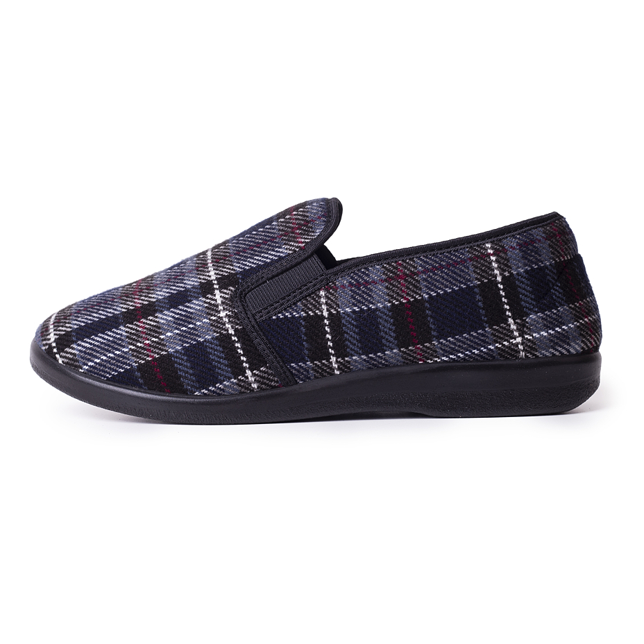 Heren antislip pantoffels geruit