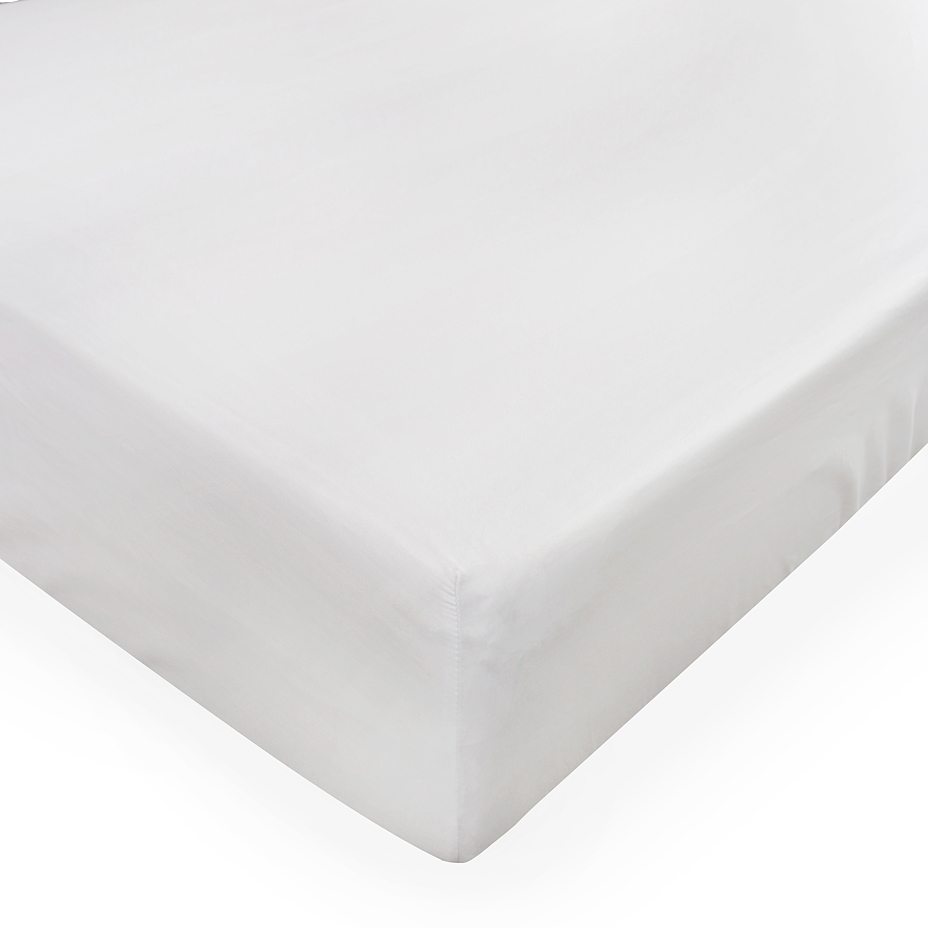 Katoenen stretch onderlaken wit