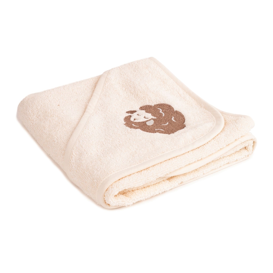 Kinder handdoek met kap natuurlijk