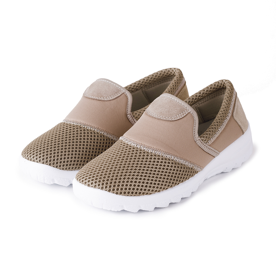 Dames ademende gel sneakers, beige
