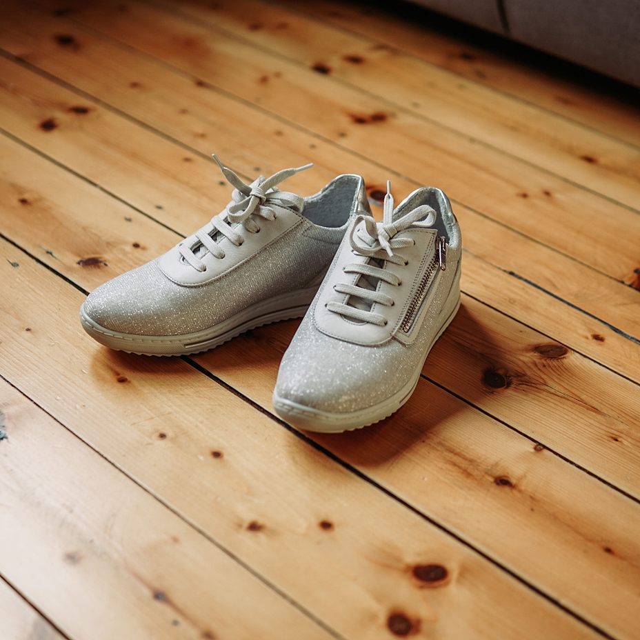 Dames lederen sneakers Irma, wit