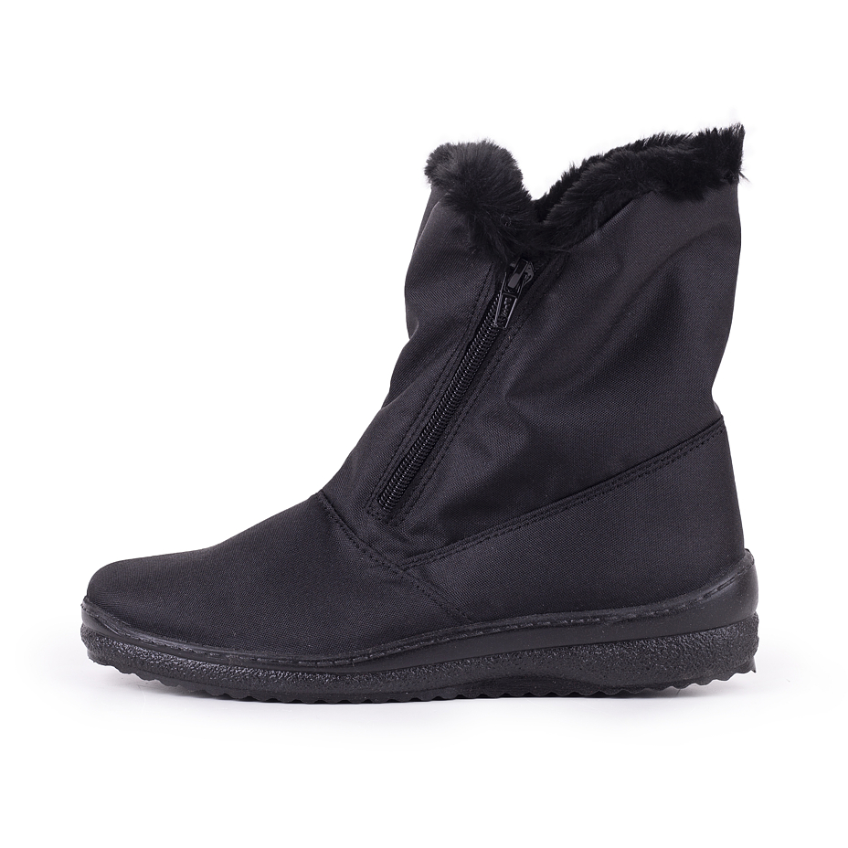 Dames snowboots met rits, zwart