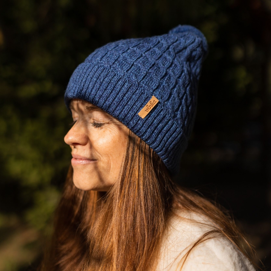 Wollen muts Vlnka V23 blauw
