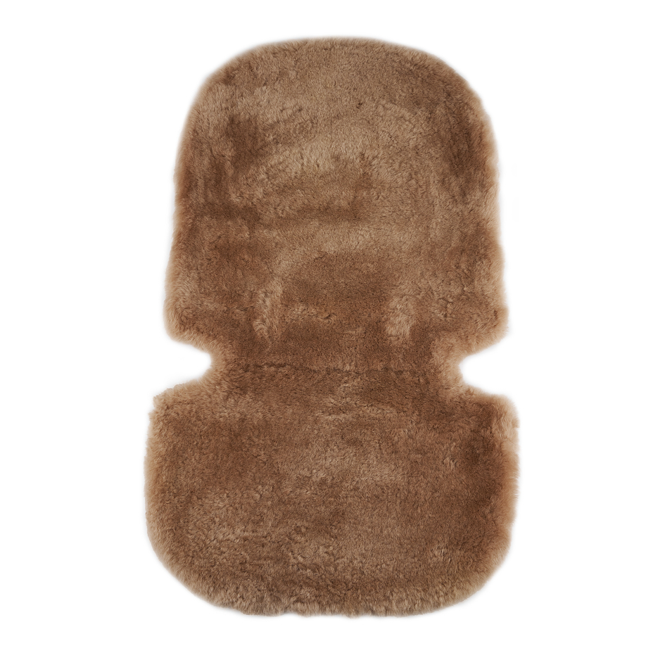 Schapenwollen kinderwagenmatje bruin