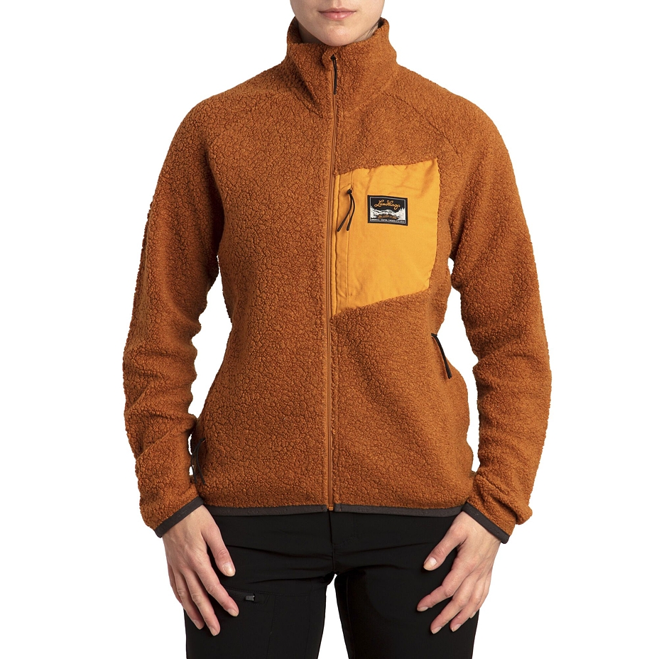 Dames sweatshirt met merinowol Flok Lundhags bruin