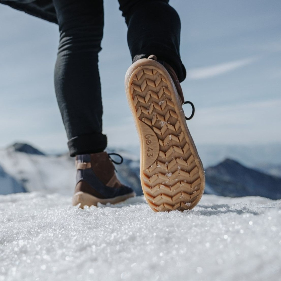 Leren Be Lenka York enkelhoge barefoot schoenen, bruin