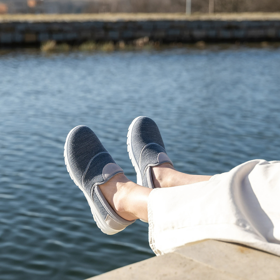 Dames slip-on sneakers, blauw