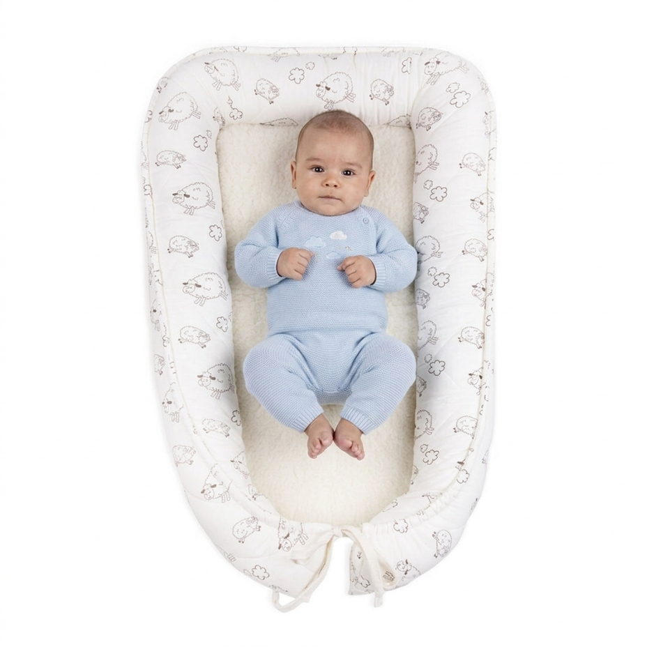 Babynestje met schapenwol Vlnka