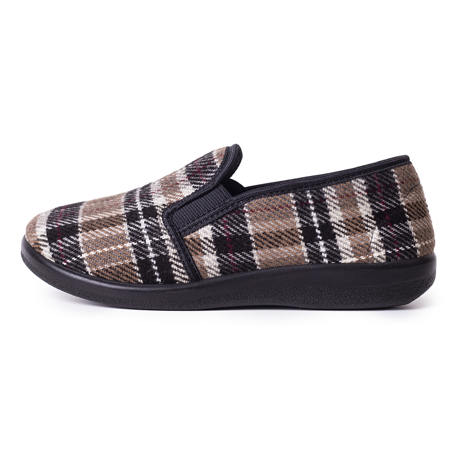 Dames antislip pantoffels geruit