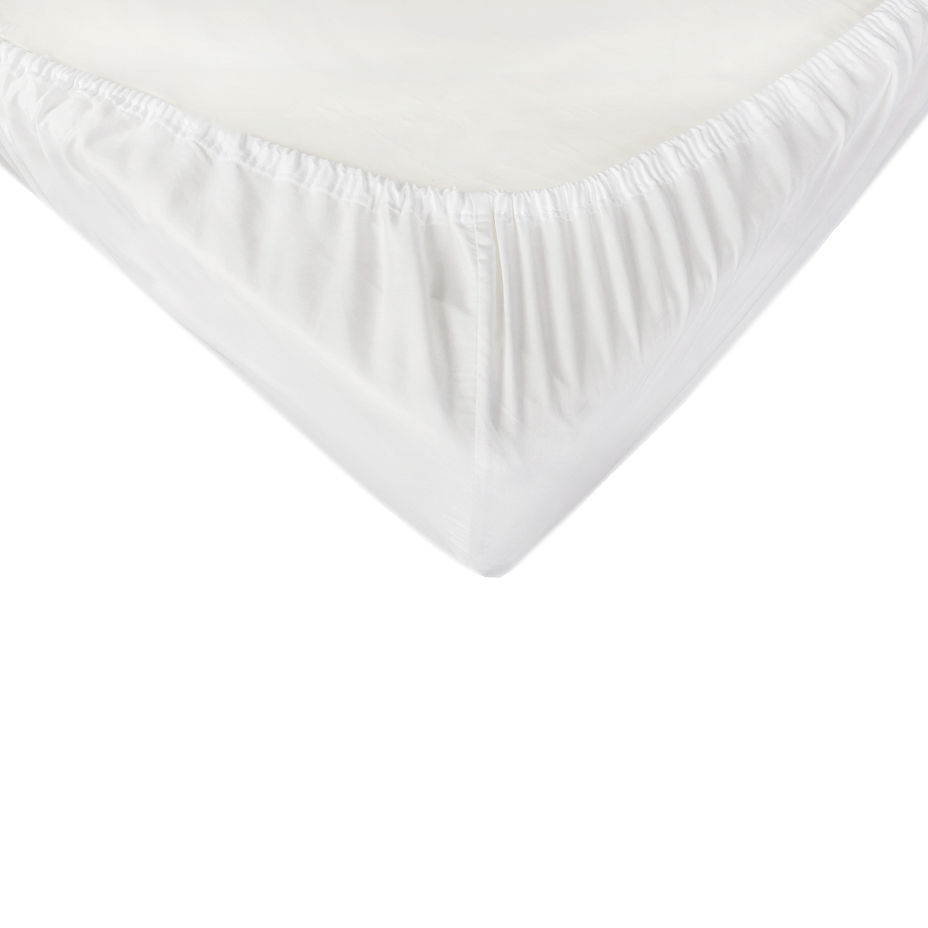 Katoenen stretch onderlaken wit