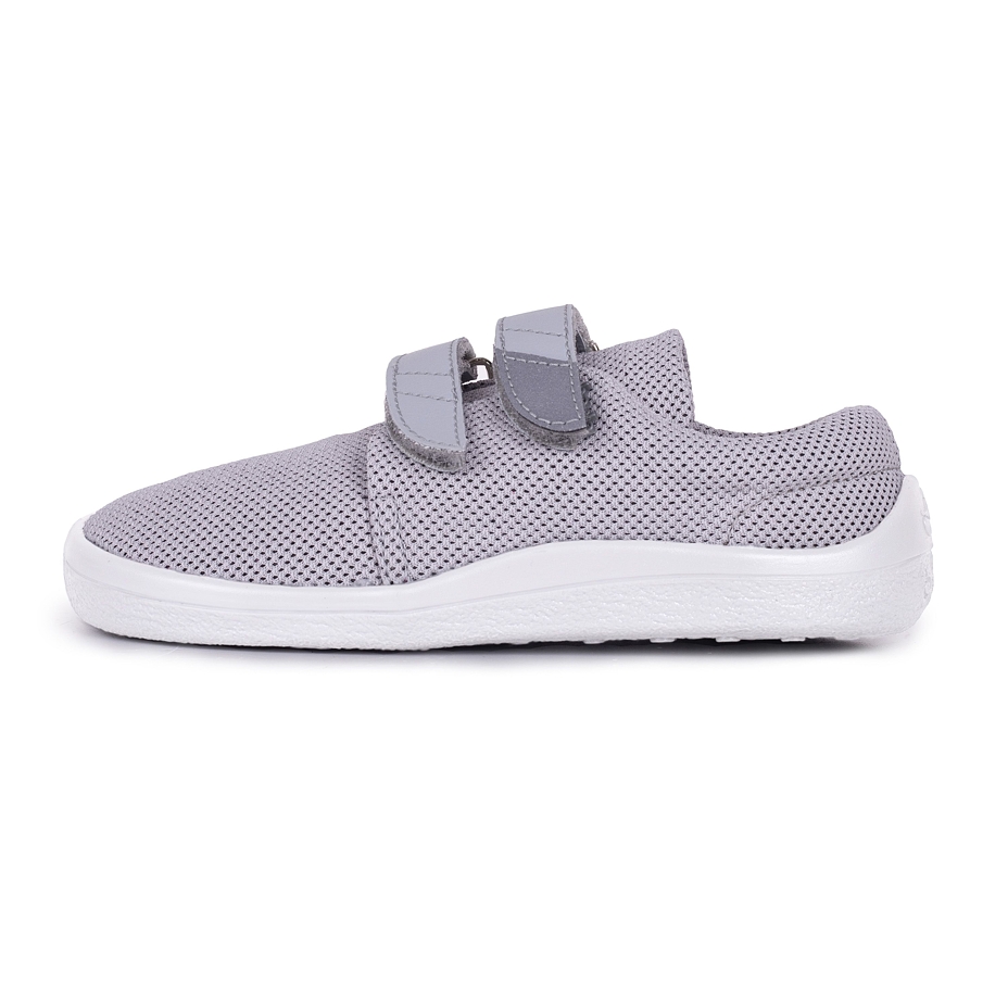 Kinder barefoot ademende sneakers met klittenband Beda, grijs