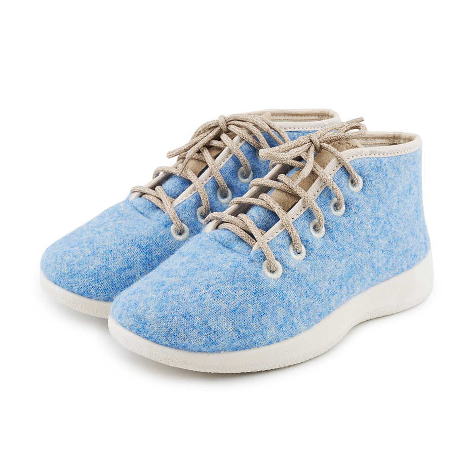 Wollen Woolee hoge sneakers, blauw