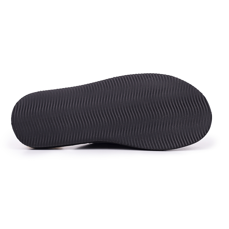 Heren lederen slippers met schapenwol Richard