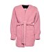 Dames wikkelcardigan van natuurlijke wol, roze