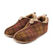 Dames vilten pantoffels met schapenwol Andy, geruit rood