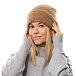 Alpacawollen muts met voering Merino Varella, bruin
