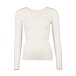 Dames T-shirt met lange mouwen modal met kasjmier, beige