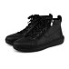 Lederen damessneakers met ritssluiting Marla, zwart