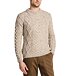 Heren wollen trui met ronde hals, beige