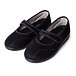 Dames comfort ballerina's met klittenband, zwart