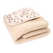 Deken van Merinowol, dubbellaags met voering beige
