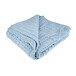 Gebreide wollen plaid Merino, blauw