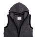 Gilet van Merinowol met capuchon donkergrijs