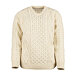 Dames wollen trui met ronde hals, naturel
